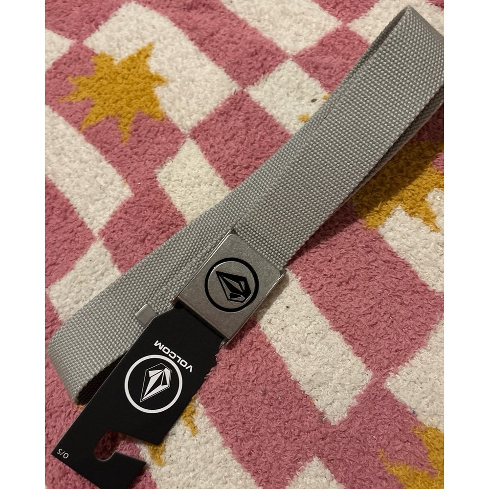 NEW Volcom Unisex Grey One Size Adjustable‎ Web Belt